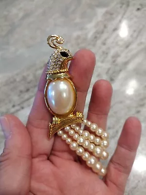 Stunning Massive Limited Edition Edgar Berebi Faux Pearl And Swarovski Quail Pin • $7