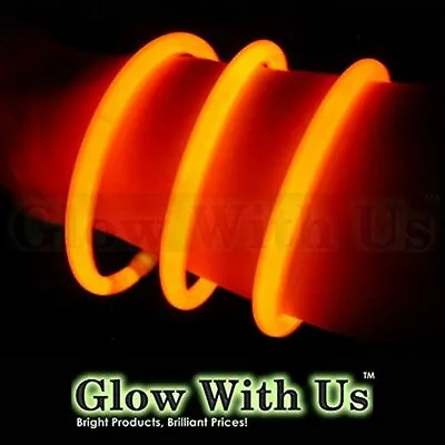 $33.70 • Buy Glow Sticks Bulk Wholesale Bracelets, 100 8 Orange Bright Color, 8-12 Hrs, Party