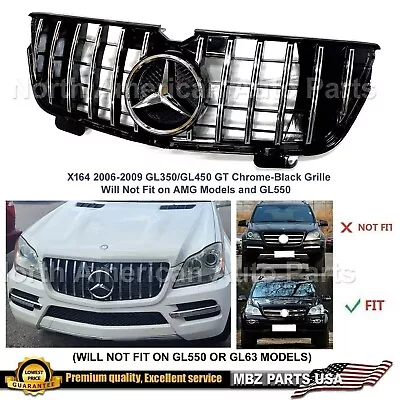 GL350 GL450 X164 Grille GT Black-Chrome Glossy AMG Style 2006-2009 2007 2008 New • $219