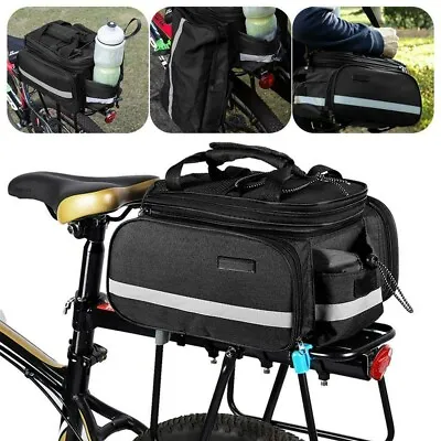 MTB Cycling Bicycle Bike Bag Rack Back Rear Seat Tail Carrier Trunk Pannier AU • $22.99