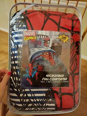 Marvel Comics Spider Man Microfiber Full Bed Comforter Blanket 76 In X 86 In • $69.41