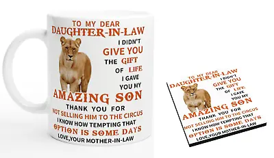 £6.64 • Buy Mug To My Daughter In Law With A Free Coaster