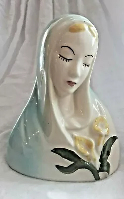 Virgin Mary Mother Vintage Planter Statue Christianity Ceramic Catholic Church  • $19.99