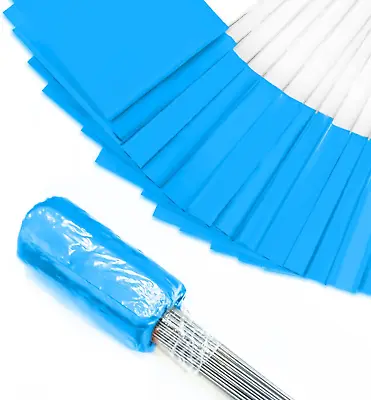 Marking Flags Blue Marker Flags - 100 Pack | 15X4X5 Inch Lawn Flags Landscape • $13.87