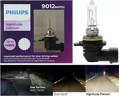 Philips Night Guide Platinum 9012 55W Two Bulbs Headlight Replacement Upgrade OE • $43.70