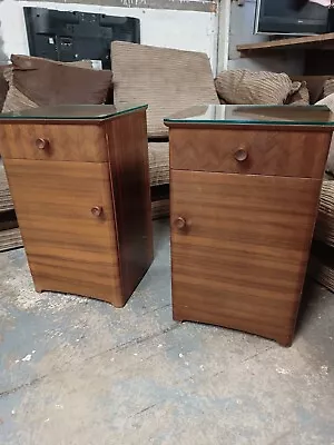 £110 • Buy Pair Of Vintage Retro Mid Century 1960s Era Teak Bedside Cabinets