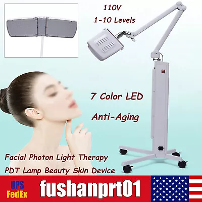 Professional 7 Color LED Facial Photon Light Therapy PDT Lamp Beauty Skin Device • $366.70