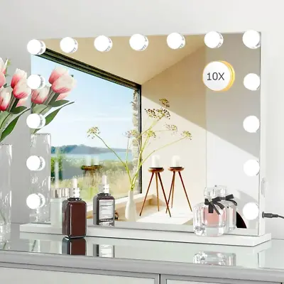 15 LED Hollywood Vanity Makeup Mirror Table Wall Light Mirror 58x45cm Light Up • £53.59