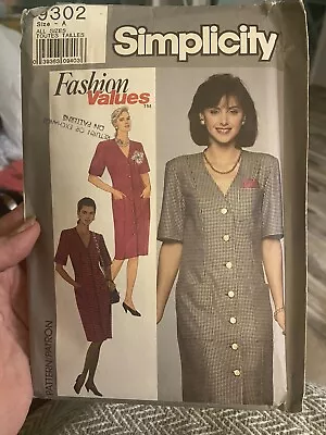 Vintage 1989 Simplicity Dress Pattern 9302 All Sizes • $12