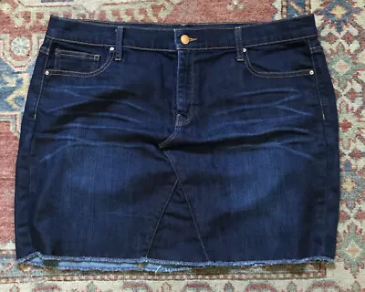 Women’s THE GAP 1969 Denim Deconstructed Stretch A-line Mini Size 33 (16) • $17.99