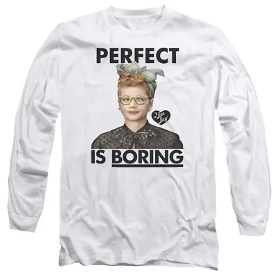 I LOVE LUCY PERFECT IS BORING Adult Men's Long Sleeve Graphic Tee Shirt SM-3XL  • $27.95