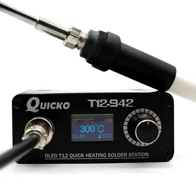 £34.19 • Buy Quicko T12-942 OLED Digital Soldering Station + Handle Iron Tips Welding Kit DIY