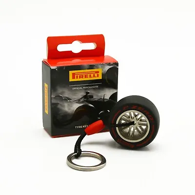 Pirelli Motorsport F1 Official Rubber Soft Tyre Red Keyring Key Chain With Box • £13.95