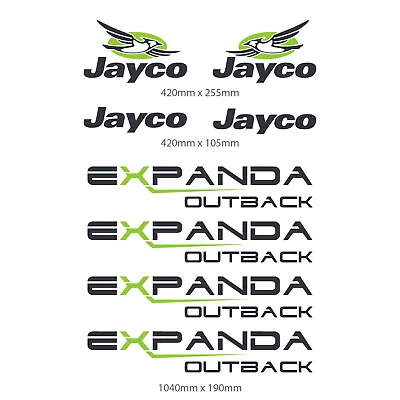$299.99 • Buy Jayco Expanda Outback Caravan Camper Vinyl Decals Stickers. Set Of 8.