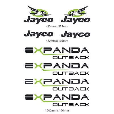 Jayco Expanda Outback Caravan Camper Vinyl Decals Stickers. Set Of 8. • $299.99