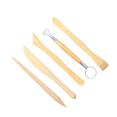 £3.82 • Buy 5pcs Clay Pottery Tools Wooden Clay Sculpting Set Carving Tool For Styling