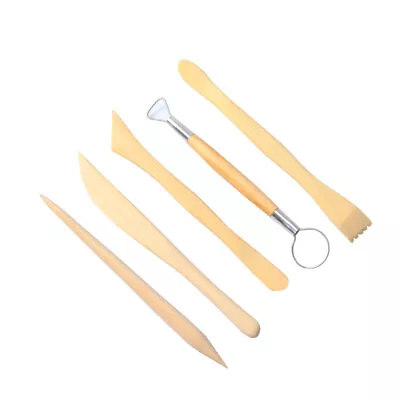 £3.82 • Buy 5pcs Clay Pottery Tools Wooden Clay Sculpting Set Carving Tool For Styling
