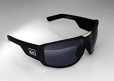 Quiksilver Sports Wrap Shield Sunglasses Black Frame Dark Smoke Single Lens NEW • $25