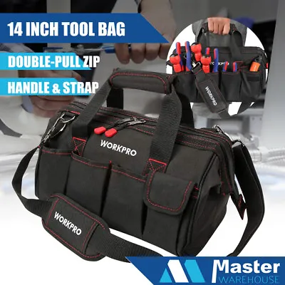 $25.90 • Buy  Compact Wide Mouth Tool Storage Bag 14'' Tool Bags Travel Bag Black