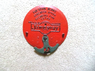 $29.99 • Buy Vintage JAMESWAY Cast Iron Stove  Fire Door Cover Lid