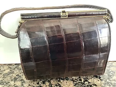 Vintage Roos Atkins Handbag California W/Attached Coin Purse Leather Alligator • $39