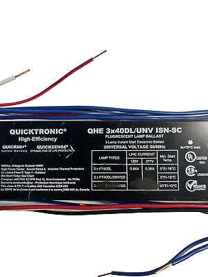 SYLVANIA 49430 QUICKTRONIC Instant Start Ballast QHE 3x40DL/UNV ISN-SC • $25