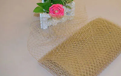 Coffee Vintage Replica Net Veiling For Fascinators Hats & Millinery 1/2 1 Yard • £2.99