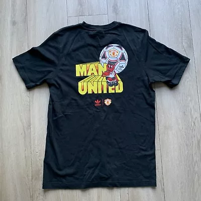 Adidas Originals Manchester United Graphic Print T-Shirt Retro Man Utd Mens S • £15.99