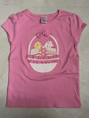 NWT Gymboree Pink W/Embroidered Easter Egg Basket Top T Shirt Girl 6T • $12.99