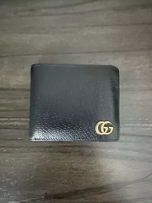 Gucci GG Marmont Leather Bifold Wallet - Black • $210