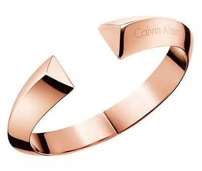 Calvin Klein Shape Ladies Bangle Bracelet Steel Rose Gold Size S KJ4TPD10010S • £60.12