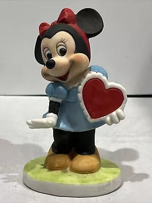 Minnie Mouse Walt Disney Productions Ceramic Figurine Marked Orig Label 4”x 2” • $15