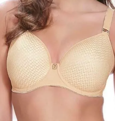 Freya Muse Bra Sand S 34E Underwired Padded Spacer T-Shirt Racer Back 1901 NEW • £16.99