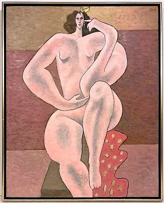 ROBERT FINCH 20/21st C. American PA Artist PAINTING OF A SEATED NUDE Venus • $795