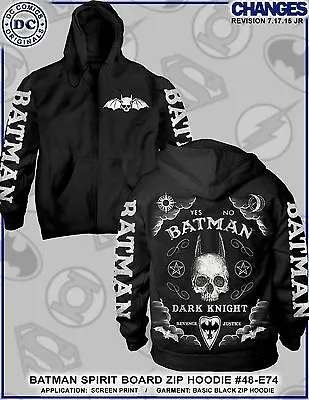 Batman Spirit Board Ouija Arkham Asylum Dark Knight Harley Quinn Zip Up Hoodie • $85.62