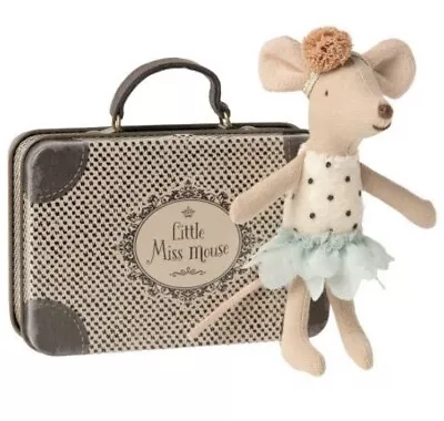 New Maileg Little Miss Mouse In Suitcase Little Sister Discontinued NWT • $99.99
