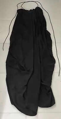 Black Acne Maxi Strapless Parachute Dress With Leather Halterneck Straps UK10/38 • £34.99