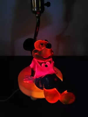 Vintage 80s Mickey Mouse Lamp And Night Light Underwriters Laboratories WORKS. • $17.50
