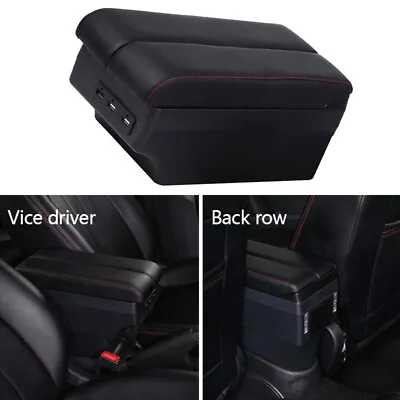 $111.67 • Buy Auto Telescopic Panel Dual Layer Storage 7USB Charge Central Armrest Box Parts