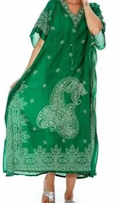 £19.40 • Buy Women African Dashiki Caftan Maxi Hippie Dress Boho Kaftan Embellished Free Size