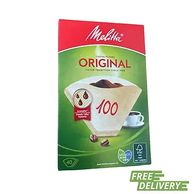 Melitta Coffee Filter Original - Compostable Coffee Paper Filter 40 Pack • £3.99