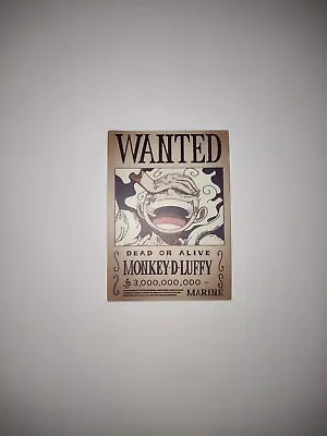 One Piece AnimeWanted Poster Sticker Monkey D Luffy Gear 5 King Of The Pirates  • $10.99