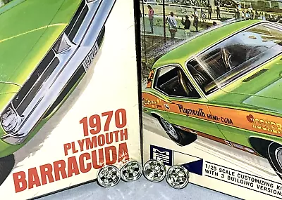 Mpc 1970 Plymouth Barracuda Annual Kit#270-200 Amt 1/25 Used Chrome Mag Wheels • $19.99