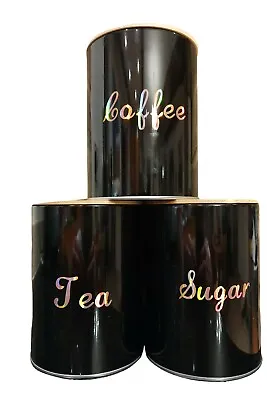 £1.59 • Buy Set Of 3 Tea, Coffee Sugar Labels For Kitchen Storage Canister Jar Pot Container