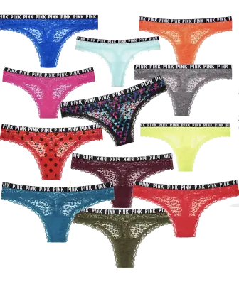 Victoria's Secret PINK Leopard Lace Thong Panty • $13.50