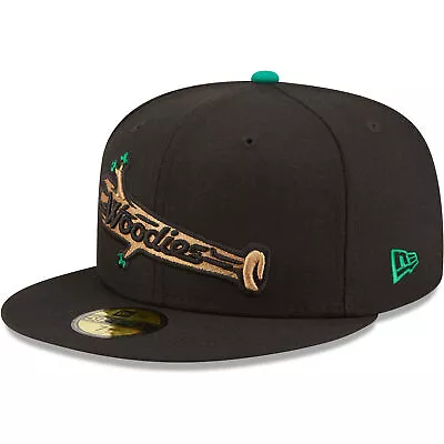 Men's New Era Black Down East Wood Ducks Authentic Collection 59FIFTY Fitted Hat • $39.99