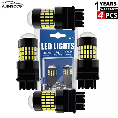 7443 LED Bulbs Turn Signal Backup Reverse Cold White Light Lamp 4Pcs Power 7W • $39.99