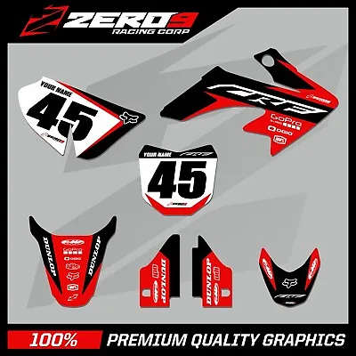 Honda Crf 50 Motocross Graphics Mx Graphics Decals Kit Ace Blk/red • $95.71