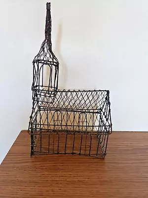 Vintage Metal Wire Bird Cage • $19.95