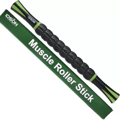 Muscle Roller Stick For Athletes- Body Massage Sticks Tools Black Green  • $22.36